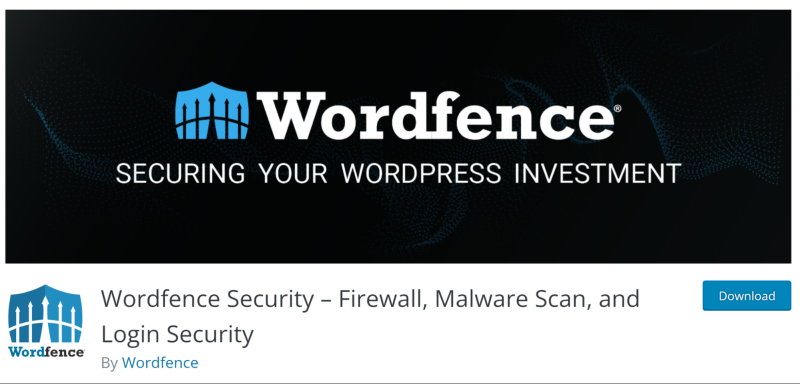 Страница Wordfence Security на wordpress.org